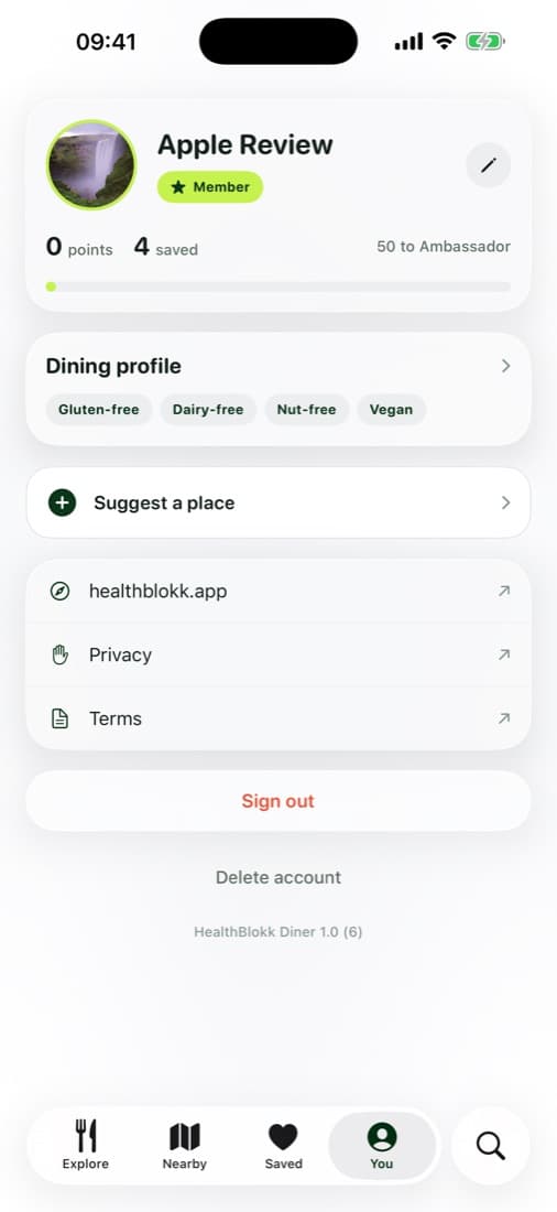 Set your profile once